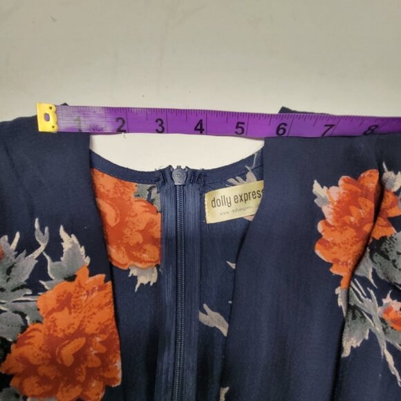 Floral Mini Romper Dress Sleeveless V Neckline - Picture 12 of 16